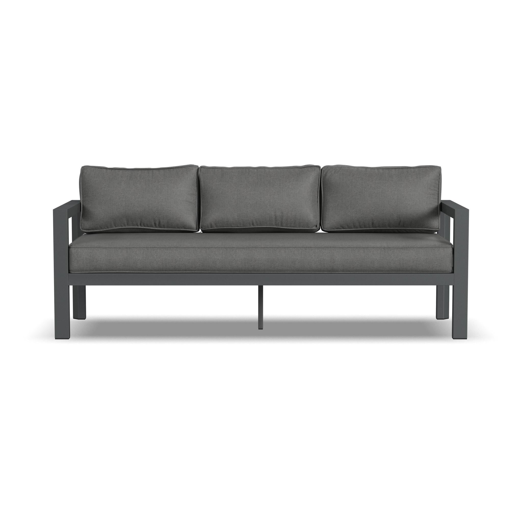 Grayton - Outdoor Aluminum Sofa - Dark Gray