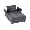Modern Oversized Chair With Ottoman, Cupholders And USB Charging Ports