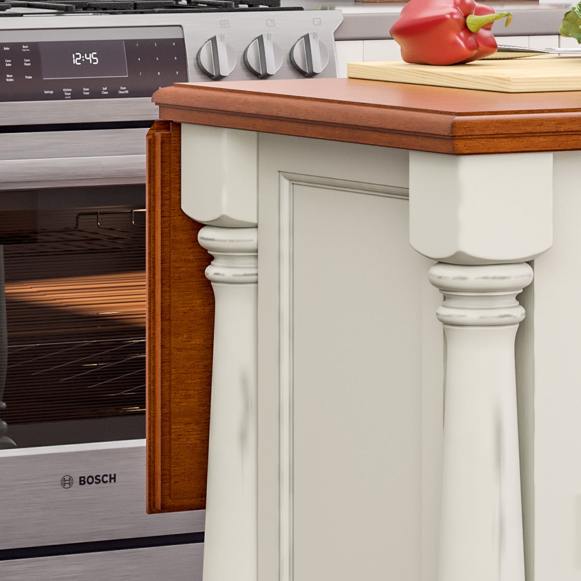 Monarch - Kitchen Island Set - White