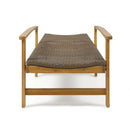 Hampton - Style Wood And Wicker Chaise Lounge With Adjustable Features And Natural - Natural