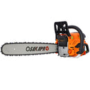 62Cc Gas Powered Chainsaw 20" 2 Cycle Petrol Handheld Chain Saw Epa Compliant Aluminium - Orange