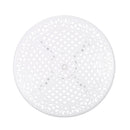 Tranquilius - Outdoor Round Dining Table With Lattice Tabletop, Umbrella Hole And Curved Legs