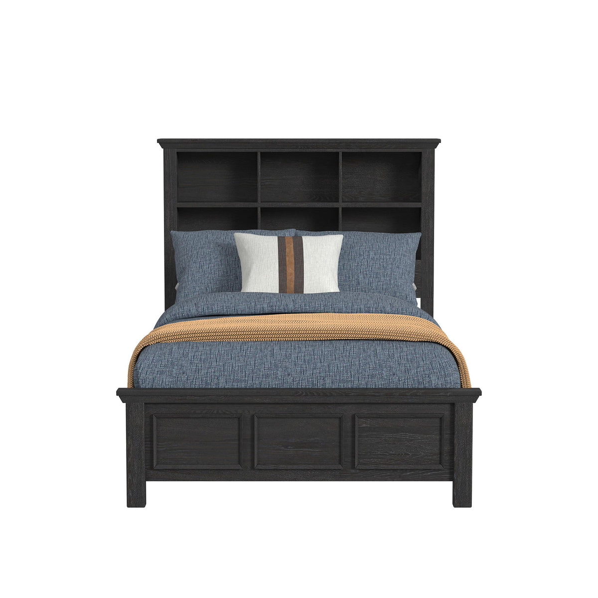 Hampton Kids Bookcase Bed in Black by Elements International, view 8