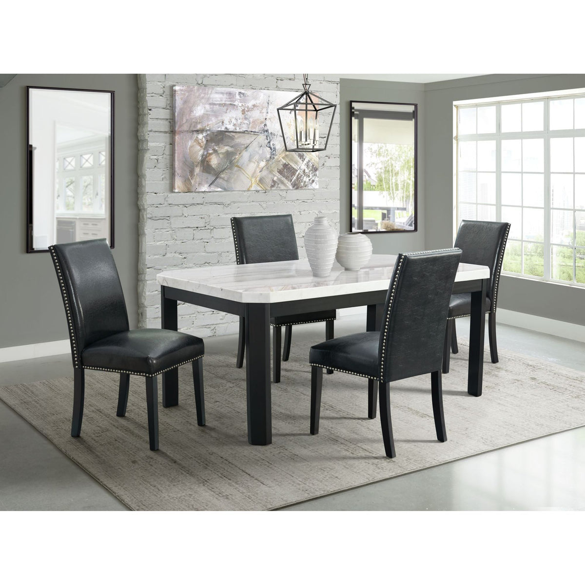 Meridian Dining Side Chair (Set of 2) in Black by Elements International, view 5