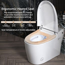 Smart 1 Piece Bidet Toilet With Warm Air Dryer Heated Seat LED Night Light Auto Open / Close - White