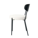 Boucle Modern Kitchen Dining Chair With Bentwood Back (Set of 2)