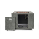 Outdoor Patio Gas Burning Fire Pit Table 50,000 Btu, Square