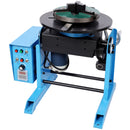 Heavy Duty Rotary Welding Positioner Turntable Table With Manual Tilt And 3 Jaw Lathe Chuck - Blue
