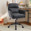 Adjustable Office Chair, Ergonomic Swivel Chair Leather, Comfortable For Long Sitting, Versatile Home And Office Use - Black