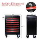 Rolling Metal Tool Chest With Drawers, Steel Storage Cabinet With Ball Bearing Slides