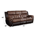 Jaylen - Motion Sofa - Toffee & Espresso Polished Microfiber