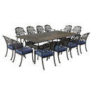 Rectangular Metal Dining Set With Cushions