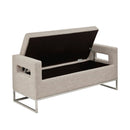 Crawford - Soft Close Storage Bench With Open Sides - Gray
