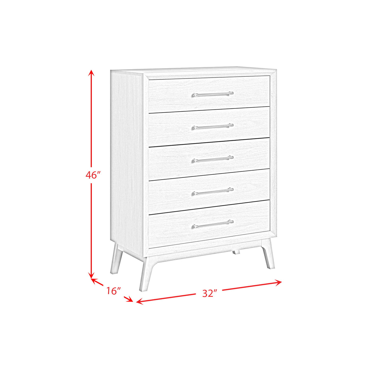 Westland Upholstered Bedroom Set in White by Elements International, view 6