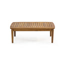 Outdoor Acacia Wood Loveseat Set With Coffee Table