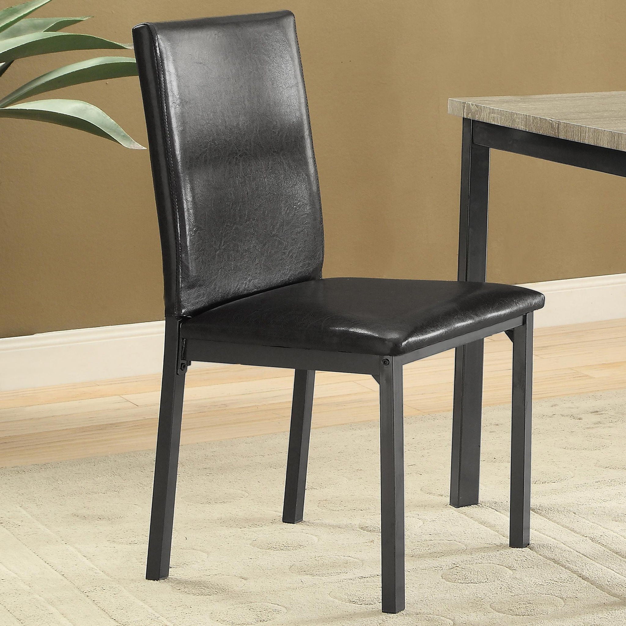 Garza Upholstered Dining Side Chair Black (Set of 2) - Atlantic Fine Furniture Melbourne FL