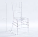 Welding Chair, Dining Chair, Plastic Seat (Set of 4) - Transparent