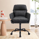 Adjustable Office Chair, Ergonomic Swivel Chair Leather, Comfortable For Long Sitting, Versatile Home And Office Use - Black