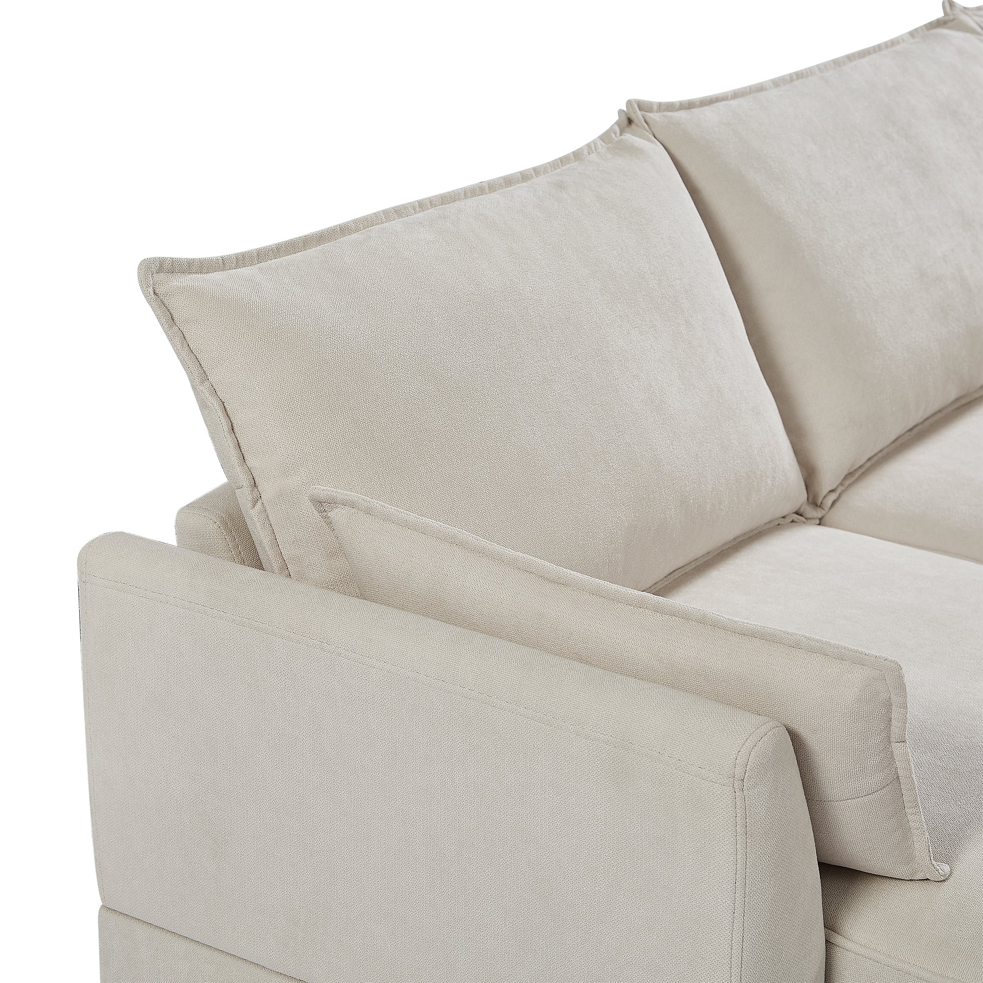 U_Style Modern Large U-Shape Modular Sectional Sofa, Convertible Sofa Bed with Reversible Chaise for Living Room, Storage Seat