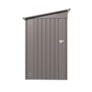 Metal Outdoor Storage Shed 4 X 9 Ft With Sloping Roof, Vents, And Side Door - Gray
