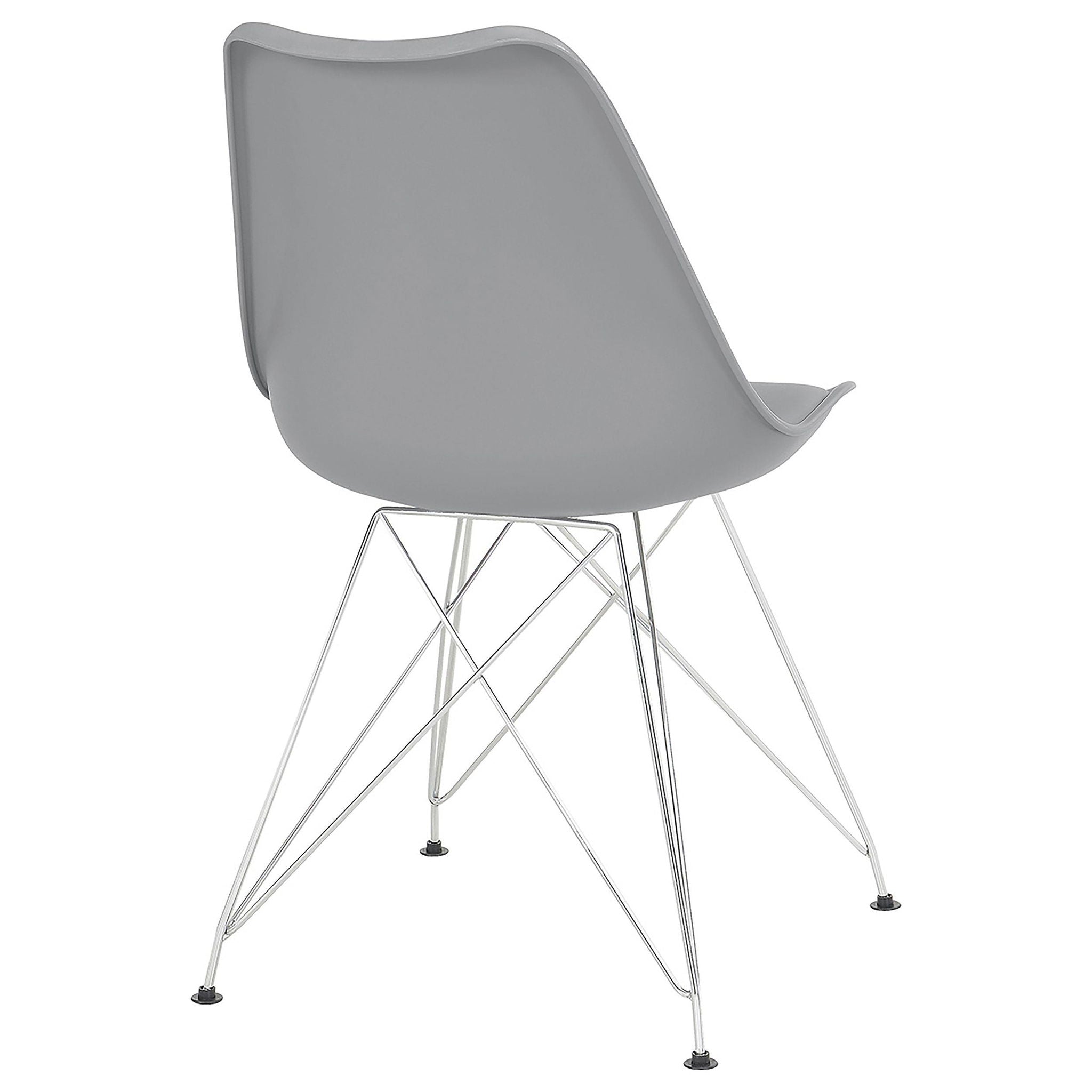 Juniper Polypropylene Dining Side Chair Grey (Set of 2) - Atlantic Fine Furniture Melbourne FL