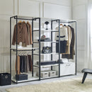 Fiona - Contemporary Wood And Metal Walk In Closet With Drawers