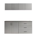 Astro Series - Garage Cabinet Set C With Soft Closing Drawers - Metallic Gray
