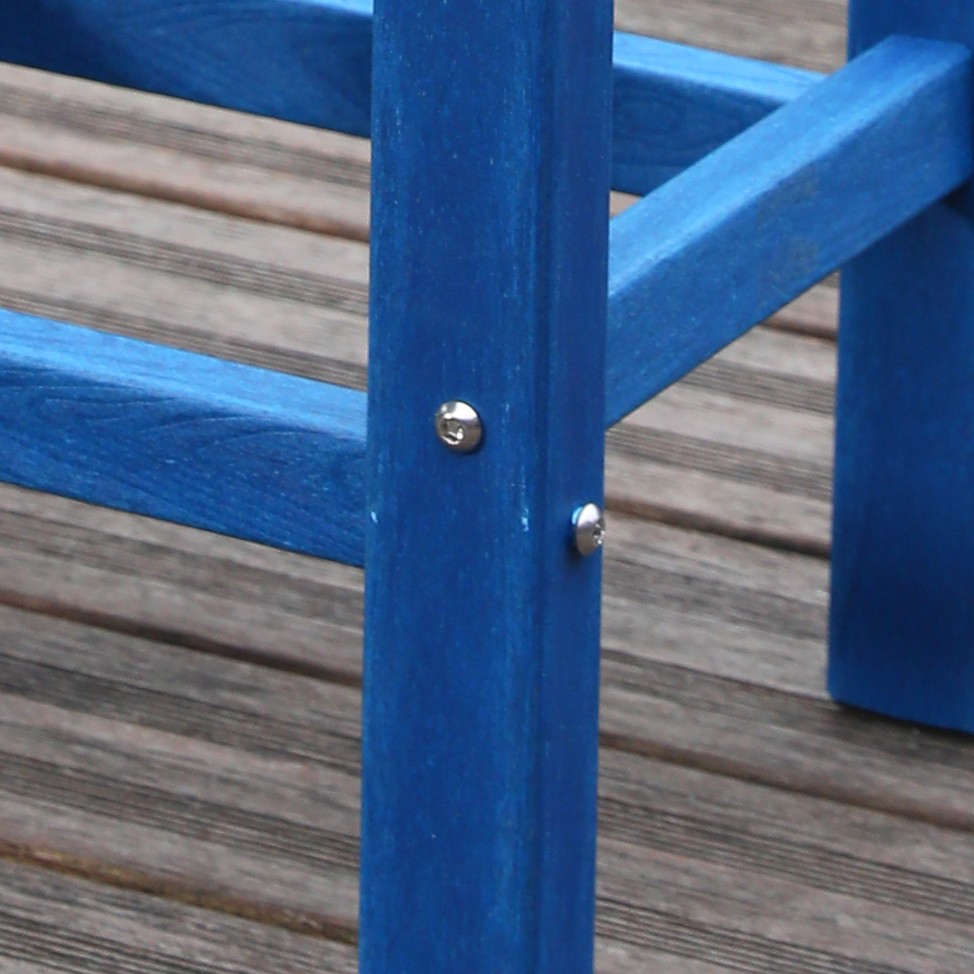 Patio Life Adirondack Outdoor Bar Table with 2 Bar Stools - Lake Blue