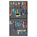 Heavy Duty Adjustable Metal Shelving Unit With Pegboard And Wheels For Multipurpose Storage