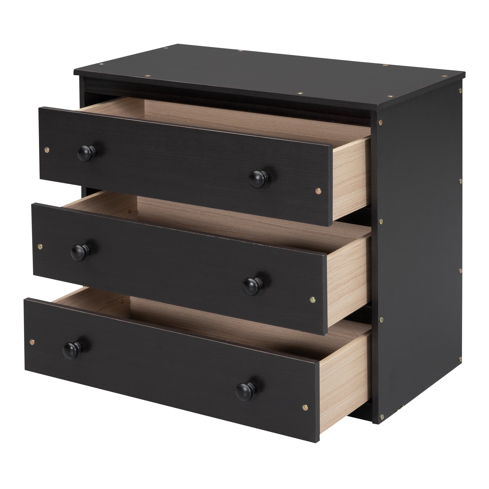 Twin Size Loft Bed with Retractable Writing Desk and 3 Drawers, Wooden Loft Bed with Storage Stairs and Shelves, Espresso - Atlantic Fine Furniture Melbourne FL