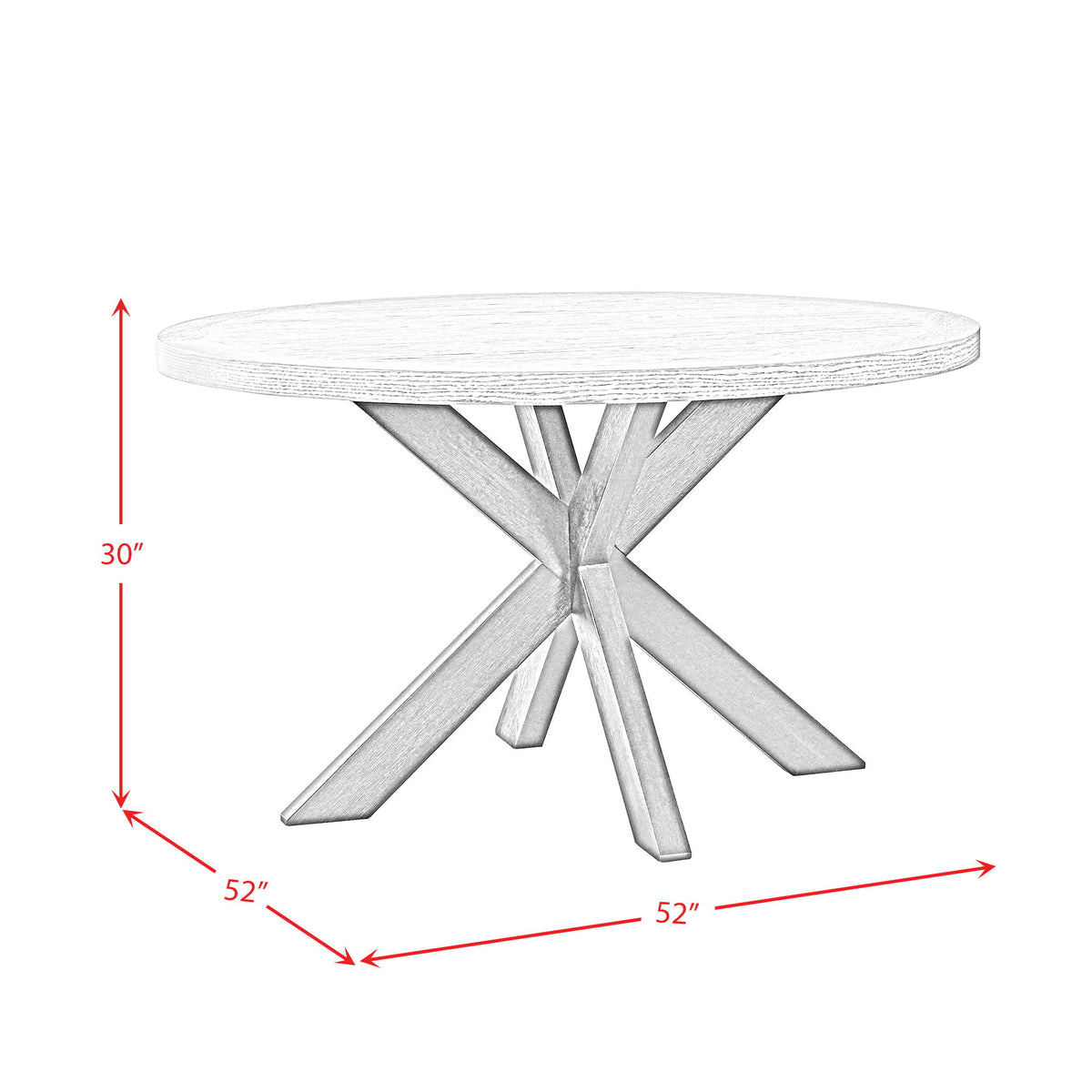 Axel Round Dining Table in Espresso / Light Gray by Elements International, view 2