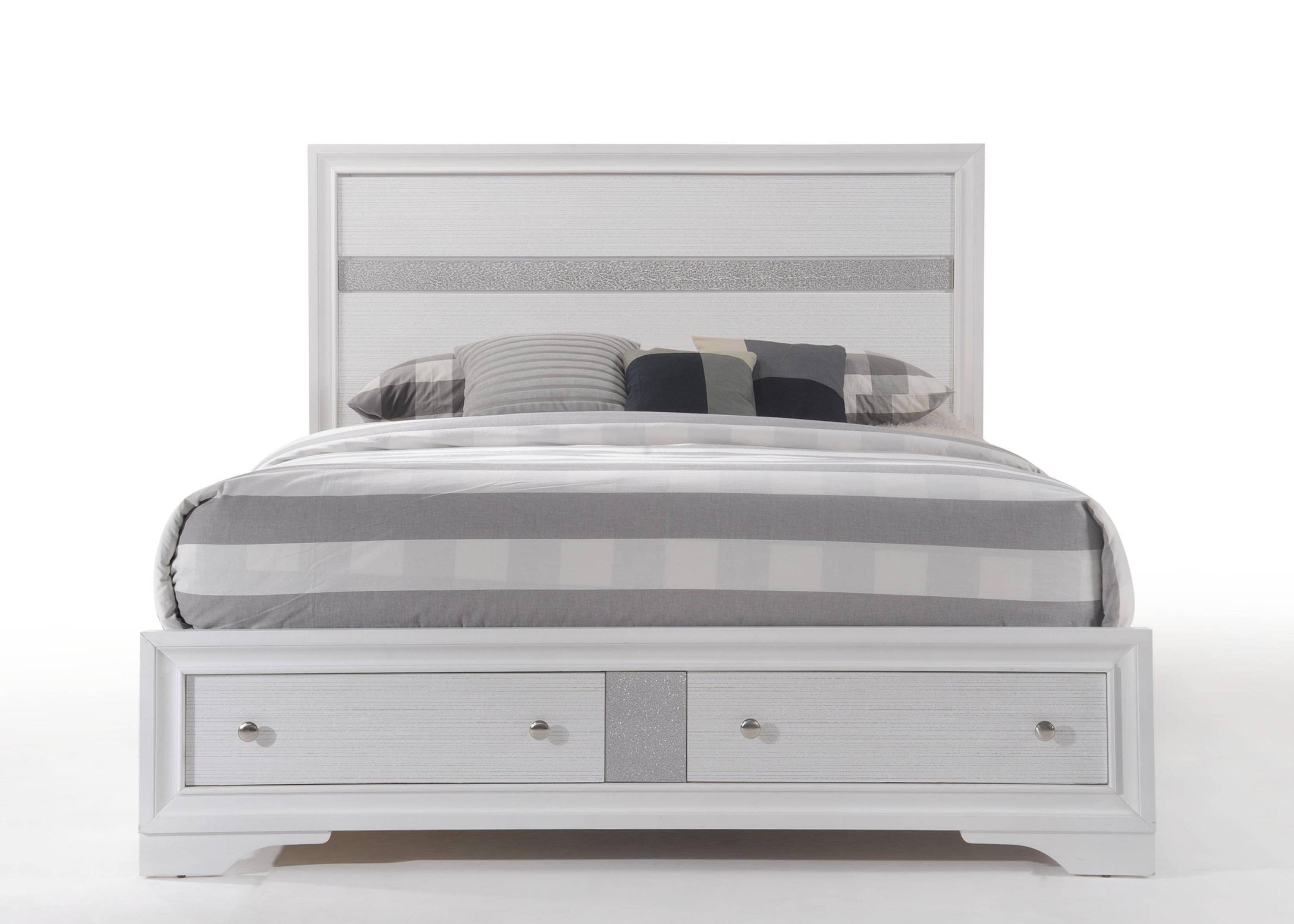 ACME Naima Queen Bed in White 25770Q - Atlantic Fine Furniture Melbourne FL