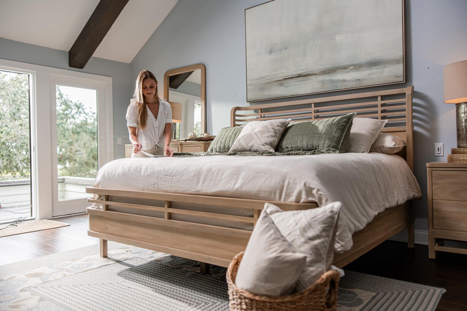 Monterey King Headboard Sandstone Finish