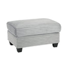 Upholstered U-Shaped Sectional Sofa With Movable Ottoman And Side Storage Pockets