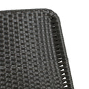 Outdoor Dining Chairs (Set of 2), Rattan Backrest And Cushions, Iron Frame - Dark Brown