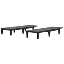 2 Piece Outdoor Chaise Lounges With Adjustable Backrest