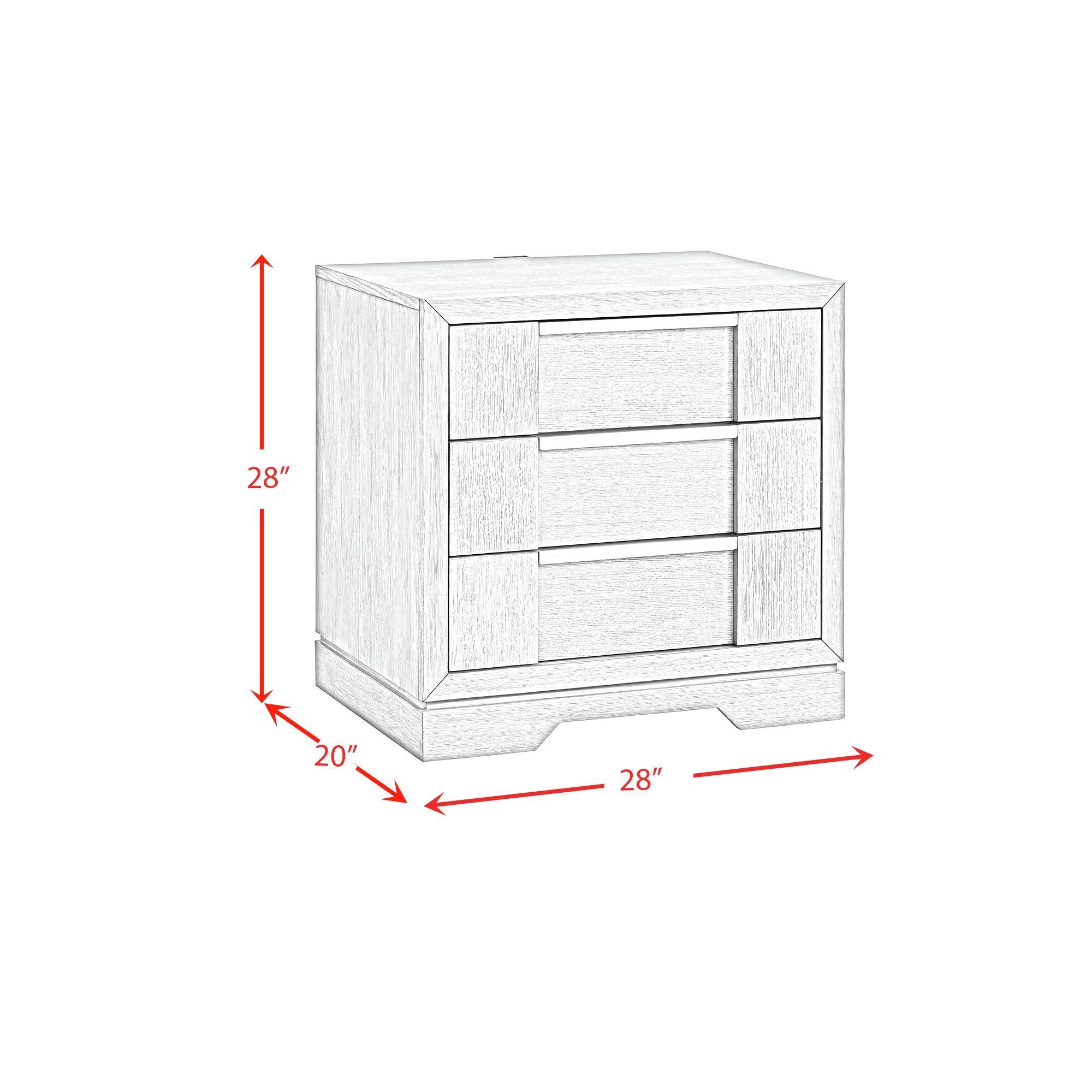 Kelis - 4 Piece Bedroom Set With Queen Panel Bed And LED - Gray