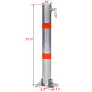 Parking Bollard Pole Barrier With Lock For Car Parking Protection