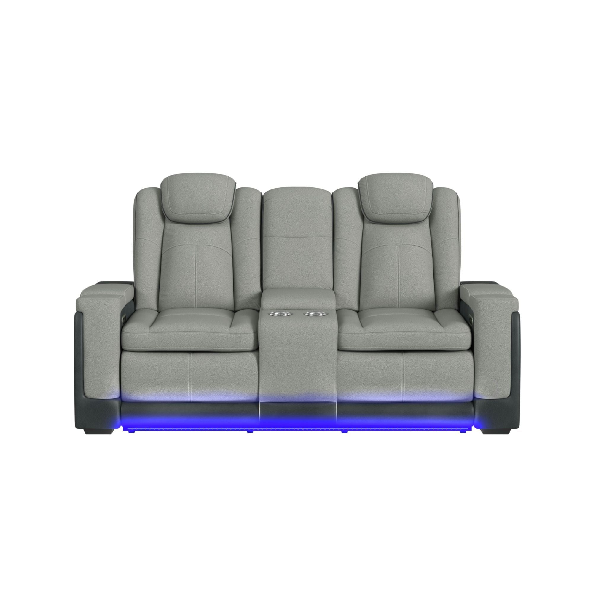 Lantana - Power Motion Loveseat With Power Headrest, LED, And Console