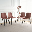 Dining Chair, Modern Kitchen Dining Chair With Cushion Back, Upholstered Side Chair With Coated Metal Legs, Family Kitchen Dining Room And Living Room