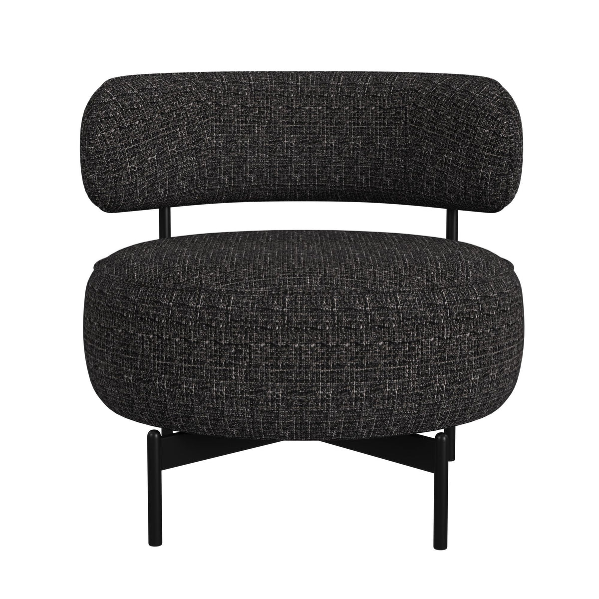 Antonia Swivel Chair in Heron Black by Elements International, view 2