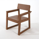 5 Piece Outdoor Dining Set For 4, Patio Table With Umbrella Hole And 4 Armrest Chairs For Backyard, Lawn, Deck, Or Poolside - Brown