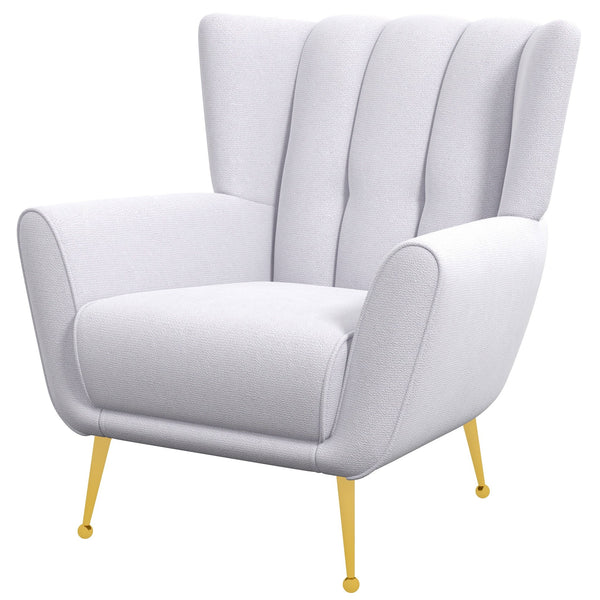Gianna - Mid-Century Modern Tufted French Boucle Armchair - White