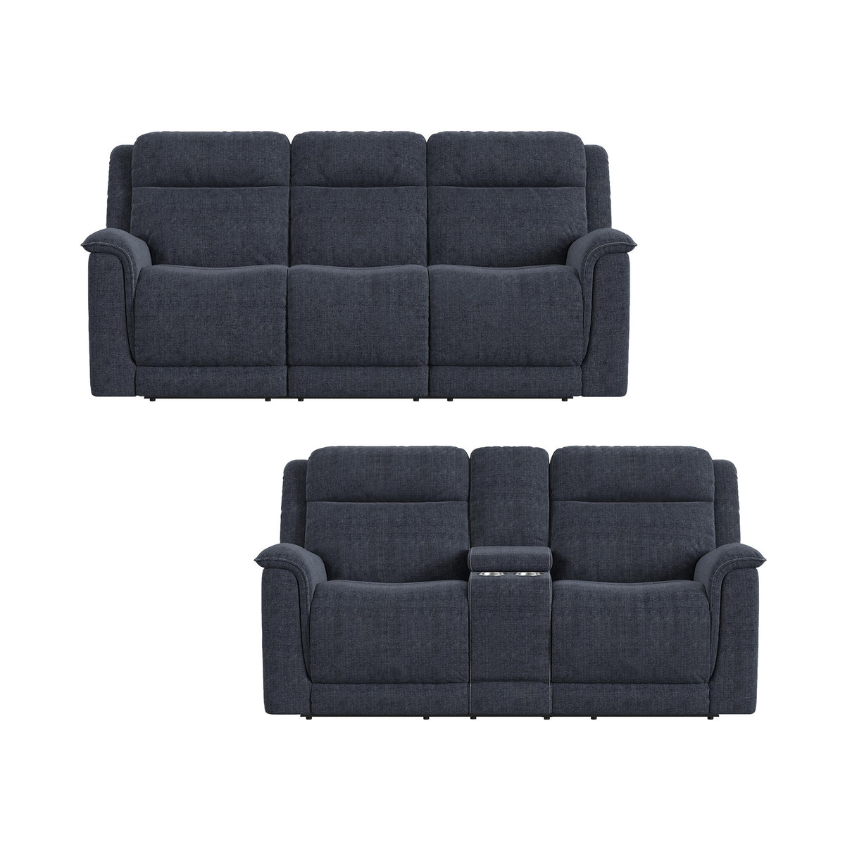 Striker Living Room Set in Blue by Elements International, view 2