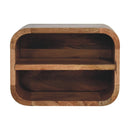 Floating Open Curve Nightstand - Oak