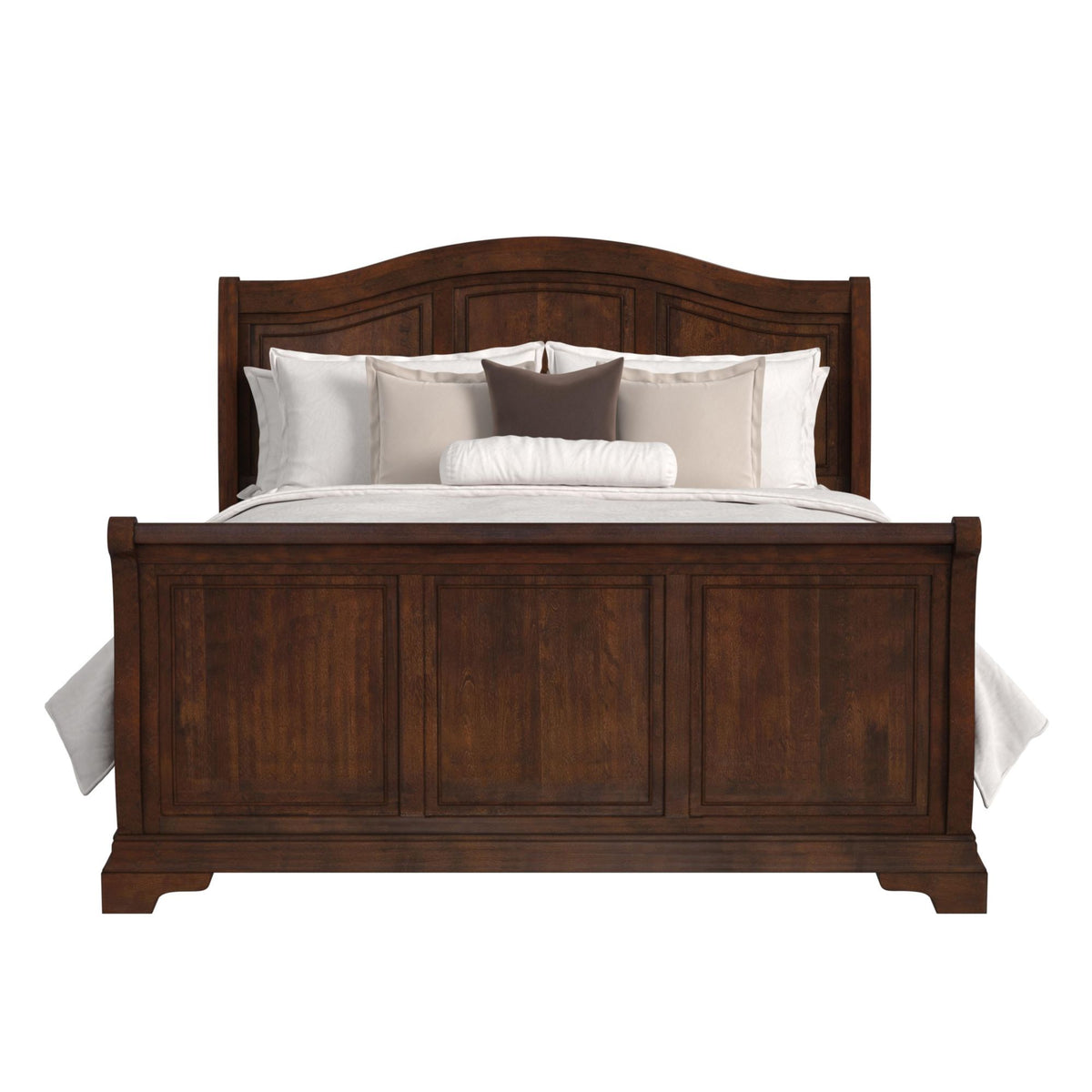 Cameron Sleigh Bed in Dark Brown by Elements International, view 5