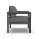 Grayton - Outdoor Aluminum Lounge Chair - Gray, Dark - 25.5"