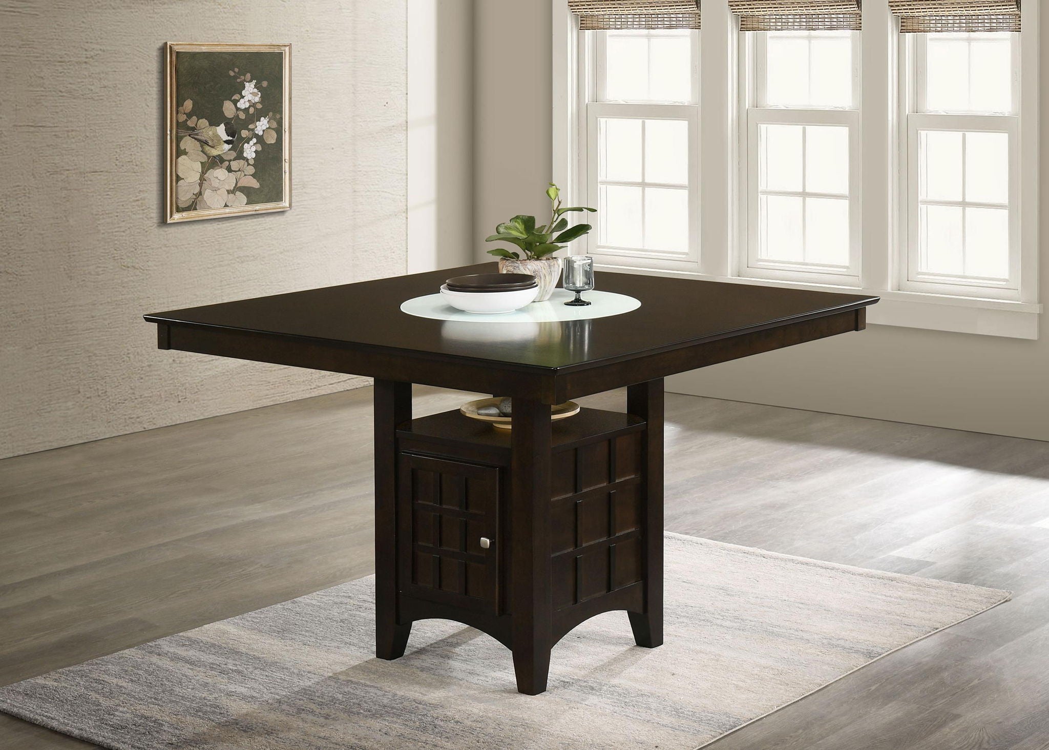Gabriel 52-inch Counter Height Dining Table Cappuccino