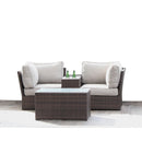 Comfortable Modern Patio Rattan Sectional Set With Cushions
