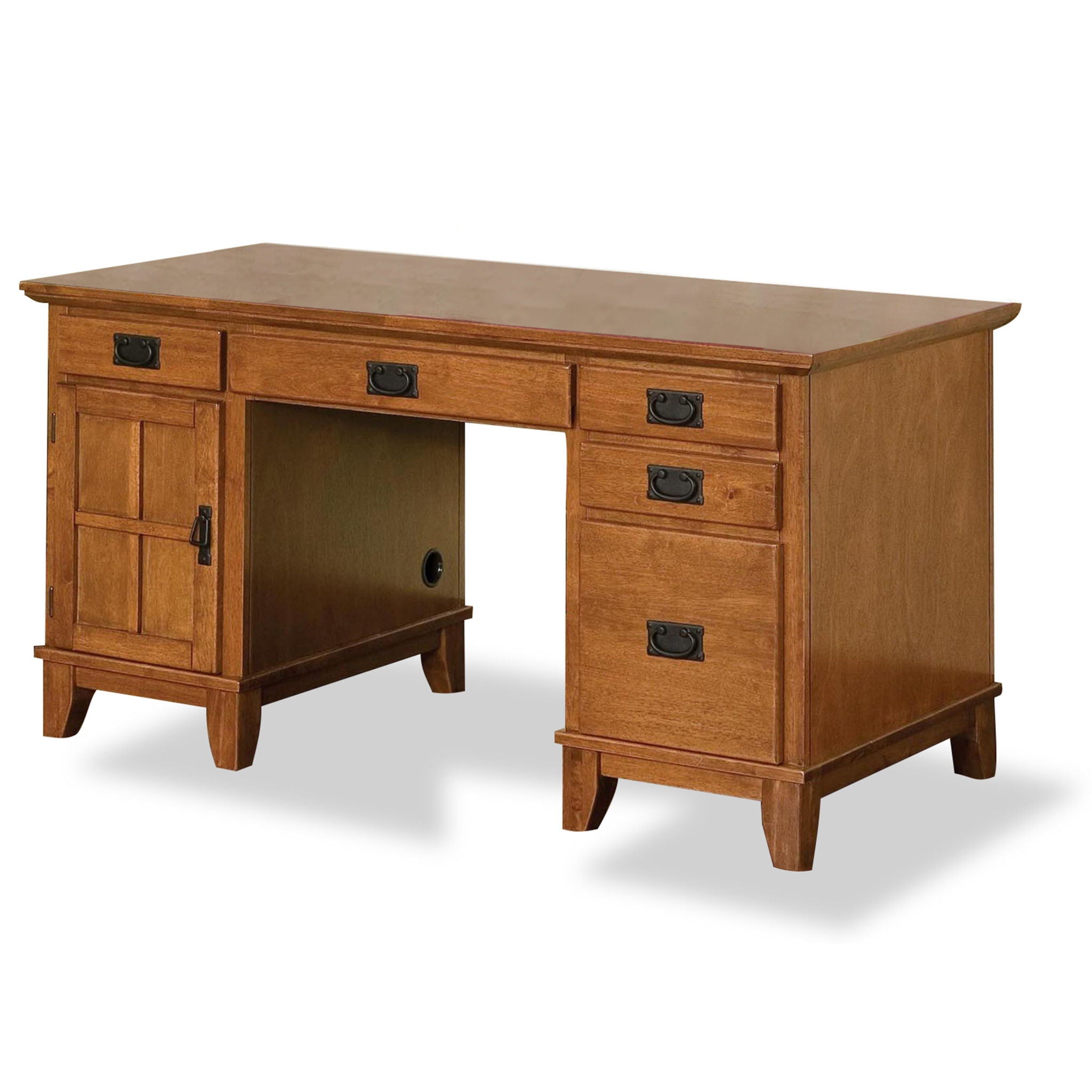 Arts & Crafts - Pedestal Desk - Light Brown - Atlantic Fine Furniture Melbourne FL